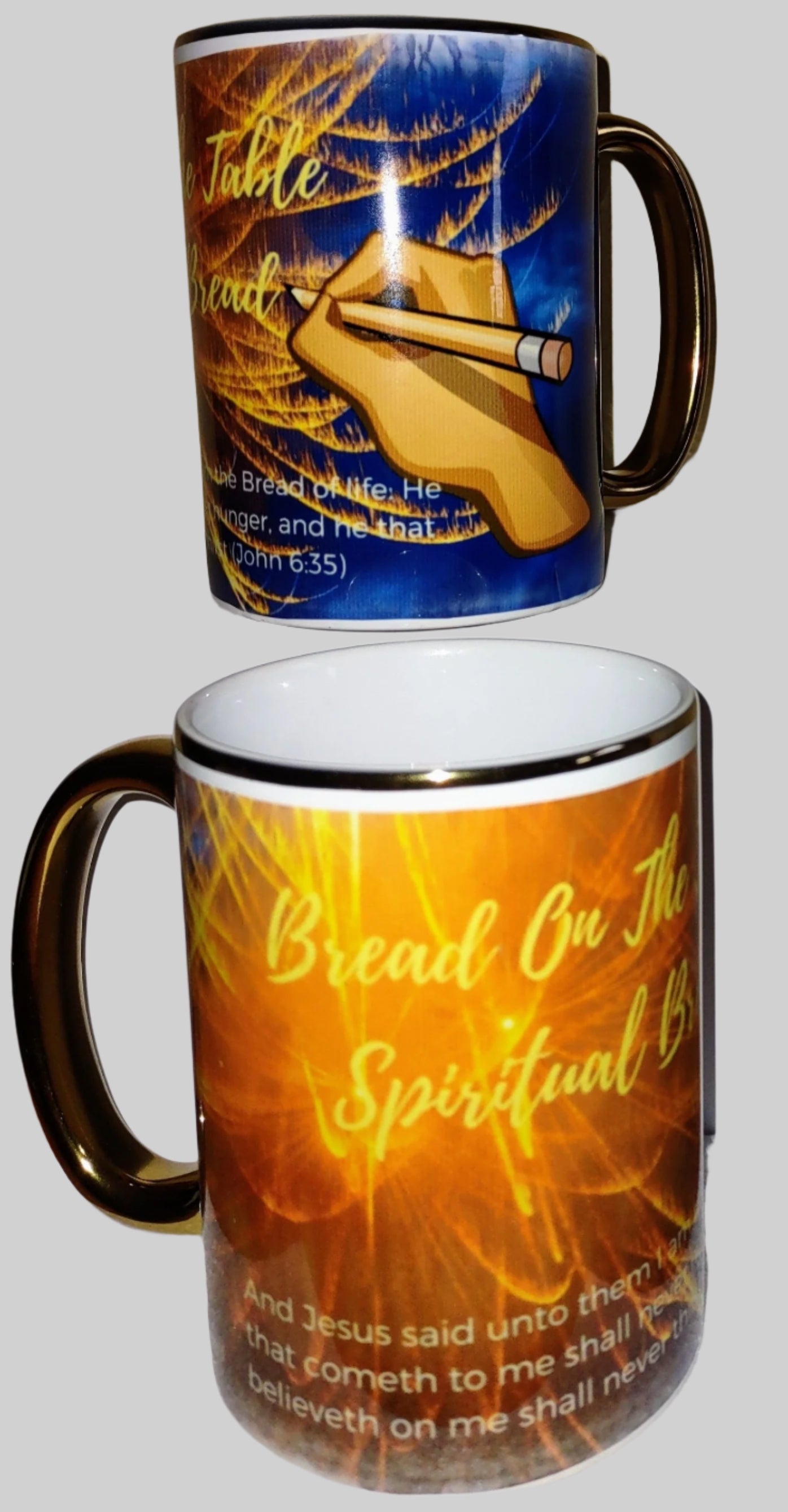 BREAD ON THE TABLE SCRIPTURAL MUGS