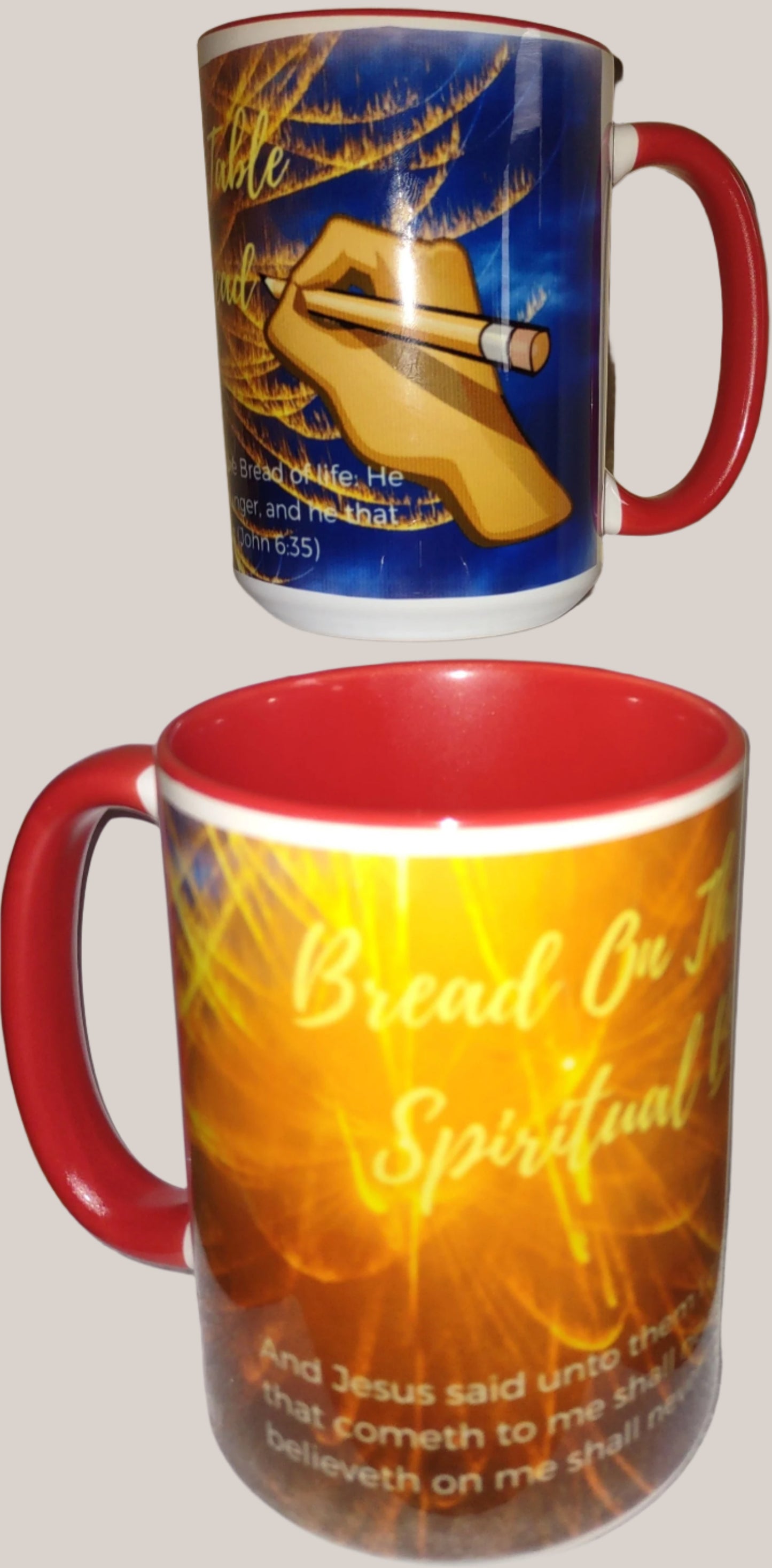 BREAD ON THE TABLE SCRIPTURAL MUGS