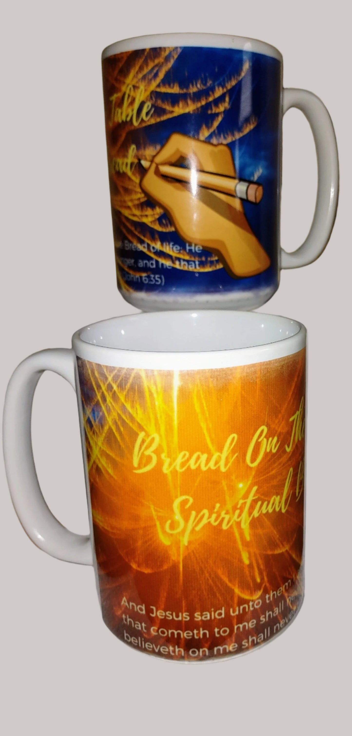 BREAD ON THE TABLE SCRIPTURAL MUGS