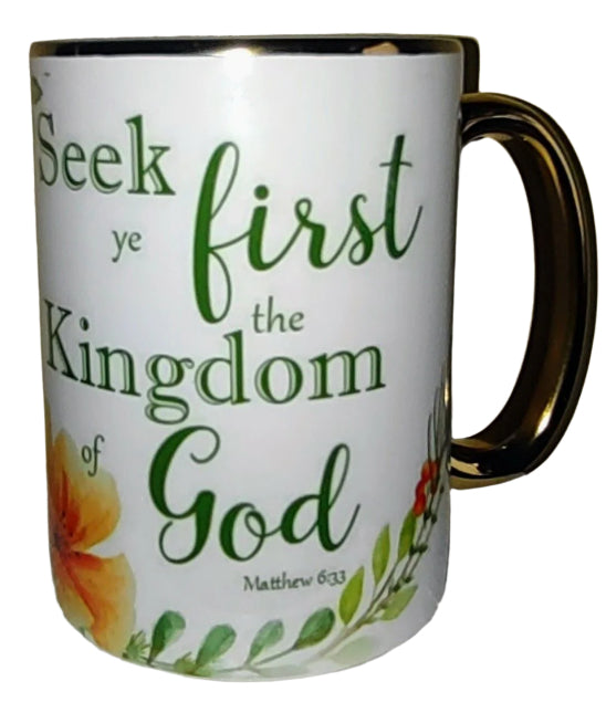 Seek The Kingdom Scriptural Mugs