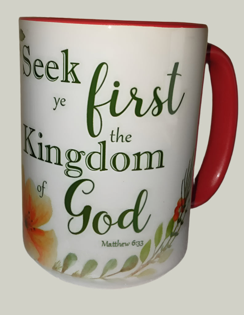 Seek The Kingdom Scriptural Mugs